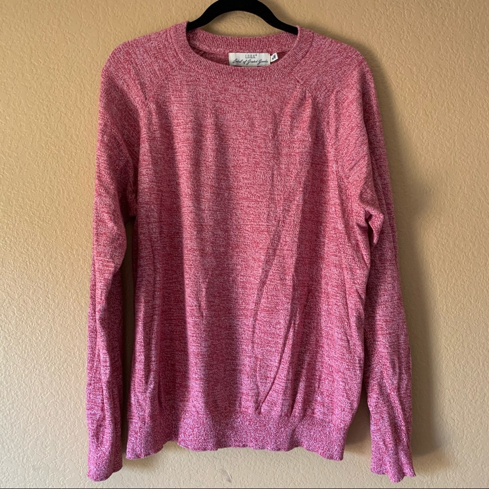 H&M Men's Red Marbled Fitted Sweater - Size Large
